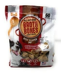 Nylabone Beef Broth Bones For Dogs, 60 Count, 2.6 Lbs. Fixed Price $28.19.