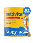 Happy Paws Multivitamin For Dogs Soft Chews Essential Vitamins Lamb Flavor 100CT. Fixed Price $18.95.