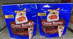 Canine Carry Outs Chew Bones Beef Flavor Dog Treats, Small 2.8 Oz (2 Pack). Fixed Price $18.99.