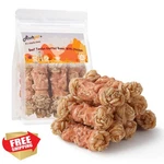 Asmpet Beef Tendon Dog Treats Chicken Wrapped Knotted Bones Chews. Fixed Price $27.99.