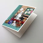 Caroline's Treasures Dogs Vet Visit Greeting Cards Pack Of 8 PPP3196GCA7P. Fixed Price $16.99.