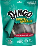 Dingo Tartar And Breath Dental Spirals For All Dogs 15 Count. Fixed Price $11.29.