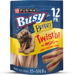 With Beggin Twist Mini Adult Dog Chew Bone Treats - 12 Ct. Pouch. Fixed Price $19.99.