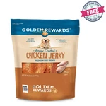 Golden Rewards Chicken Flavor Premium Dry Jerky Treats For All Dogs, 64 Oz. Fixed Price $31.10.