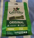 Nib Greenies Dental Treats Fresh Mint Teenie Size: 43 Count For Dogs 12OZ. Fixed Price $5.89.