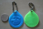 Lot Of 2 Willmar Technical Institute Minnesota Plastic Keychains Rings. Fixed Price $6.40.