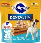 Pedigree Dentastix Small & Medium Breed Dog Treats, Original With Real Chicken,. Fixed Price $24.11.