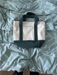 Nwot Kendra Scott Mini Cotton Canvas Tote Bag Beige & Green. Fixed Price $16.95.