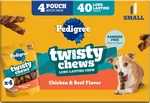 Pedigree Twisty Chews Small Long-lasting Dog Treats Chicken & Beef Flavor, 9.17. Fixed Price $22.99.