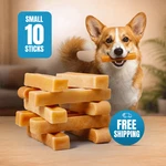 10 Pcs Yak Chews For Small Dogs, Healthy And Gluten Free Treats. Fixed Price $27.99.