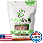 Nature Gnaws Large Bully Sticks For Dogs 11-12" (10 Count) Thick Long Lasting. Fixed Price $80.33.