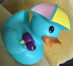 Infantino Teal Rubber Duck Holding Umberella Baby Bath Toy Jeep Wow Visit Store!. Fixed Price $14.24.