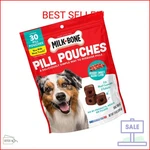Milk-bone Pill Pouches Dog Treats, Hickory Smoked Bacon Flavor, 30 Count Bags. Fixed Price $9.90.
