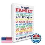 Stupell Industries Our Family Rainbow Typog Canvas Wall Art 16 X 20 Design. Fixed Price $41.14.