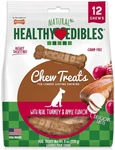 Dog, Nylabone Healthy Edibles Flavor Treats - Turkey & Apple (petite 12 Pack). Fixed Price $34.49.