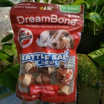 Dreambone Rattleball Small Chews 14 Count, Rawhide-free Bones Dog Treats Chicken. Fixed Price $15.90.