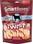 Smart Twist Sticks, Rawhide Free Dog Chew Made With Real Chicken, 50. Fixed Price $14.49.