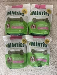 Wow!!! Case Of 4 Minties Dental Chews For Dogs. Tiny/small 80 Ct Each Bag.. Fixed Price $49.99.