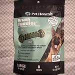 Brush Buddies All Natural Dental Treats For Dogs Long Lasting St.... Fixed Price $12.00.