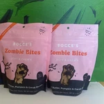 Zombie Bites Bocce Peanut Butter Pumpkin Carob Dog Treats, 2PACK, Bb 01/2026. Fixed Price $7.99.