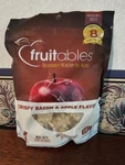 Lot Of 3 Fruitables Dog Treats Crunchy Baked Apple Bacon, 7OZ Bag. Fixed Price $23.25.