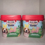 Milk Bone Peeps Marshmallow Flavored Dog Treats Exp 04/2027 Lot Of (22OZ Each). Fixed Price $15.99.