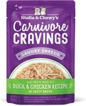 Stella & Chewy's Carnivore Cravings Savory Shreds Duck Chicken Recipe 24 Pouch. Fixed Price $39.99.
