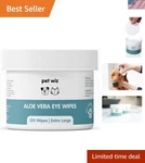 Soothing Aloe Vera Eye Wipes - 120 Large Pads Pet Care Natural Formula. Fixed Price $21.99.