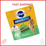 Pedigree Dentastix Large Breed Dog Treats, Fresh Flavor, 1.46 Lb. Bag (28. Fixed Price $21.03.
