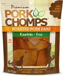 Roasted Pork Skin Dog Chews, Ear Shapes, 10 Count. Fixed Price $22.95.