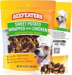 Beefeaters Dog Treats Sweet Potato Chews 32 Oz Resealable Bag Rawhide-free Jer. Fixed Price $21.85.