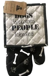 Dogs Welcome Kitchen Oven Mitt Potholder Bones Paw Prints Pet Black Set Of 2. Fixed Price $21.09.