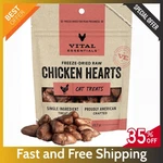 Vital Essentials Freeze-dried Chicken Hearts Cat Treats 0.8 Oz Single Ingredient. Fixed Price $10.95.