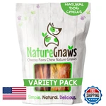 Nature Gnaws Variety Pack For Large Dogs 12 Count - Bully Sticks Beef Tendons. Fixed Price $61.67.