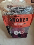 Barkworthies All-natural Hickory Smoke Rib Bones 10 Medium Dog Chew Treats. Fixed Price $20.00.