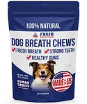 Chews Dental Fresh Breathies All Natural 30 Count Pup Labs Dogs. Fixed Price $46.99.