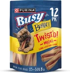 W/ Beggin Twist Mini Adult Dog Chew Bone Treats 12 Ct. Pouch. Fixed Price $14.98.