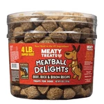 Meaty Treats Meatball Delights Beef Rice Bison Recipe Dog Snacks 4 Lb Bag. Fixed Price $36.39.