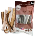 Mixed Species Dog Antlers 1 Lb Natural, Longlasting Shed Chews, Grade Usa. Fixed Price $52.07.