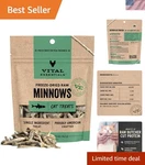 All-natural Freeze-dried Minnows Cat Treats 0.5 Oz Bag Pure Indulgence. Fixed Price $14.99.