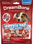 Rattleball Small Chews 14 Count, Rawhide-free For Dogs, With Real Chick.... Fixed Price $12.95.