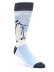 Slick Penguins Men's Crew Socks Size 10-13 Blue Statement Sockwear Fashion New. Fixed Price $10.88.