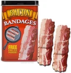 Accoutrements Bacon Strips 30 Bandages Two Tin Cans Of 15. Fixed Price $9.99.