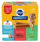 Pedigree Dentastix Dog Dental Treats 65 Count Large Breed Variety Pack EXP-05/27. Fixed Price $35.89.