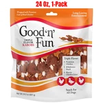 Good Fun Triple Flavor Kabobs Chews For All Dogs, 24 Ounces, Free Shipping. Fixed Price $23.89.