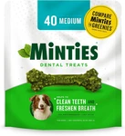 Minties Dental Chews For Dogs, 40 Count, Vet-recommended Mint-flavored Tr. Fixed Price $24.23.