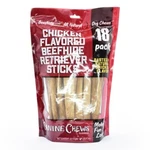 Canine Chews Chicken And Beef Flavor Sticks Rawhide Dog Treats - 18CT. Fixed Price $16.24.