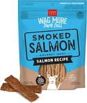 Wag More Bark Less Jerky Dog Treats, Smoked Salmon, 10 Oz. Pouch. Fixed Price $24.99.