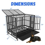 37" Heavy Duty Dog Crate Cage Kennel Metal Pet Indoor Outdoor. Fixed Price $132.24.
