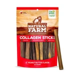 Natural Farm Peanut Butter Stuffed Collagen Sticks For Dogs (6 Inch, 15-PACK),. Fixed Price $49.67.